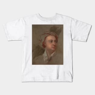 An Unfinished Study of the Head of James Thomson by William Aikman Kids T-Shirt